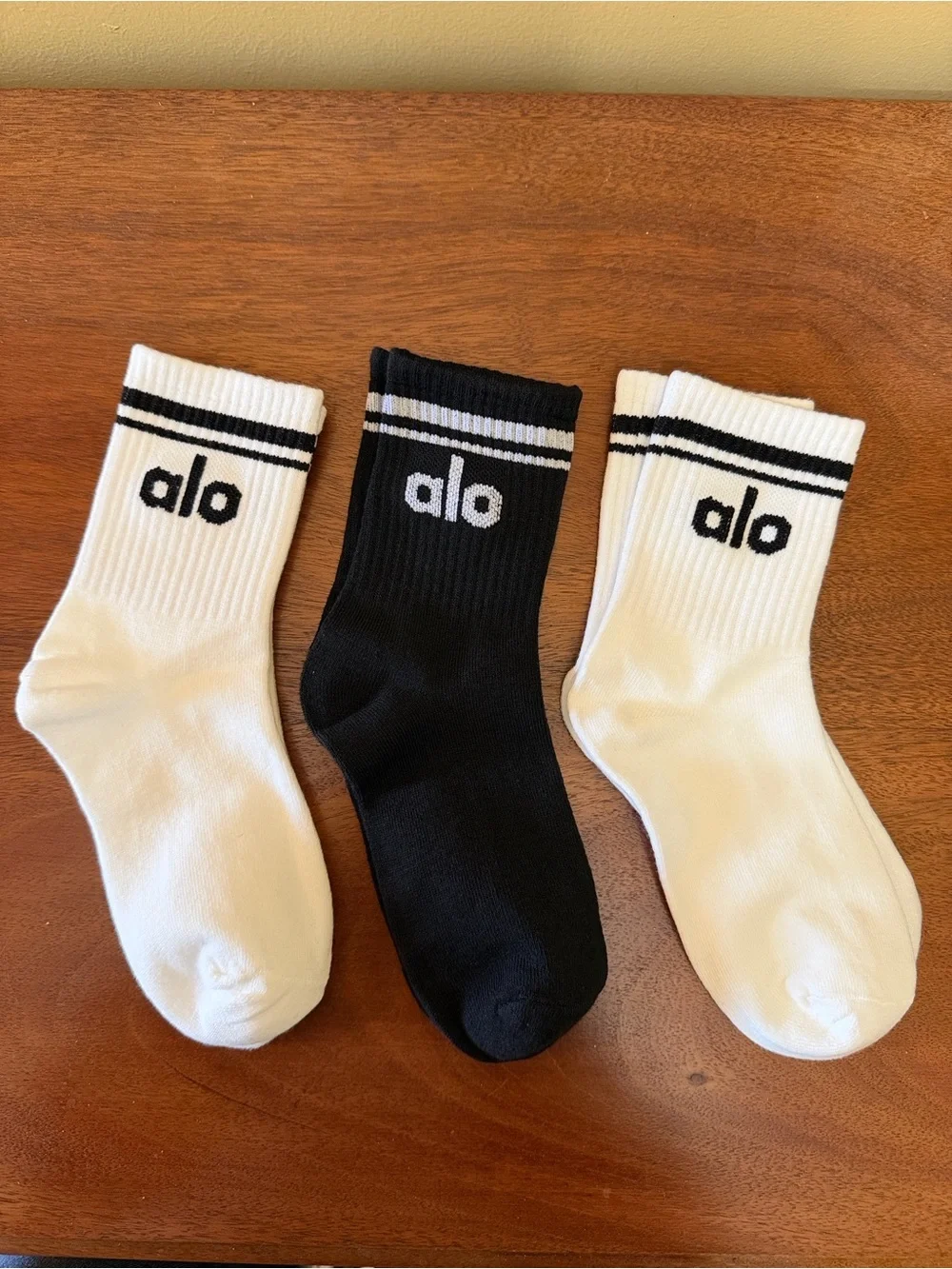 3 pair Throwback socks black white Yoga throw back NEW half crew womens teen